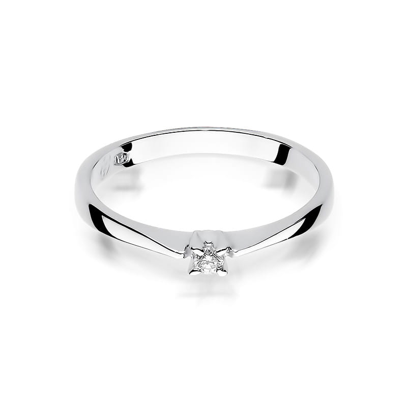 Inel Aur 9K cu Diamant Natural 0.03 ct