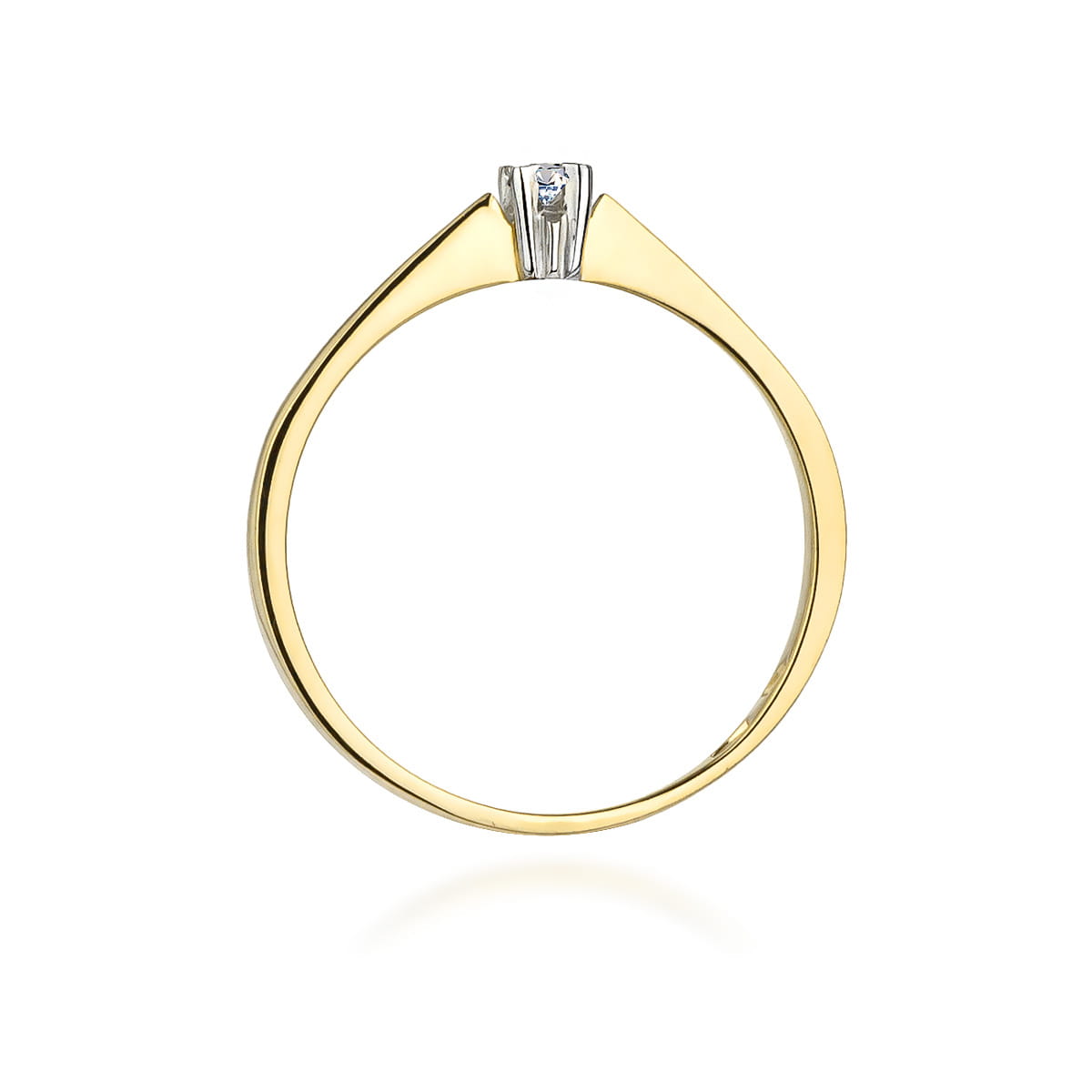 Inel Aur 9K cu Diamant Natural 0.03 ct