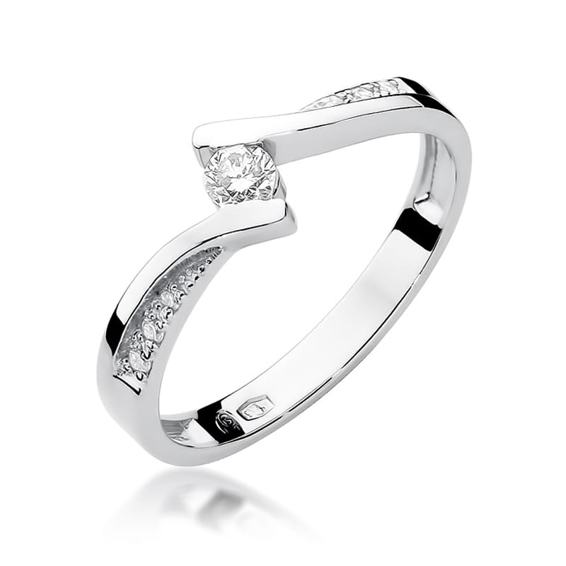 Inel Aur 9K cu Diamante Naturale 0.16 ct