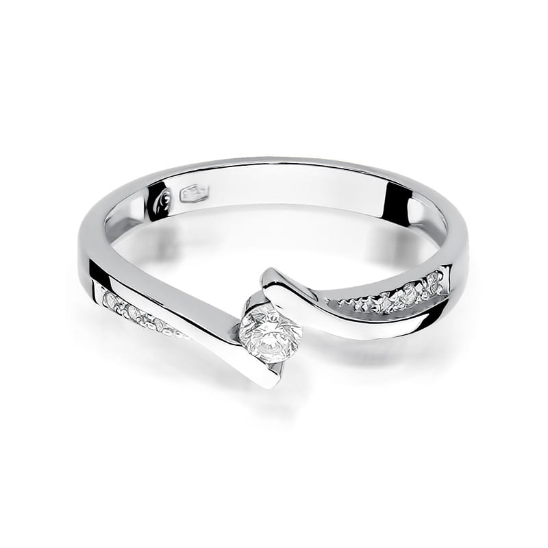 Inel Aur 9K cu Diamante Naturale 0.16 ct