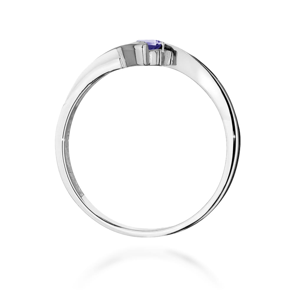 Inel Aur 9K cu Tanzanit 0.15 ct si Diamante Naturale 0.03 ct