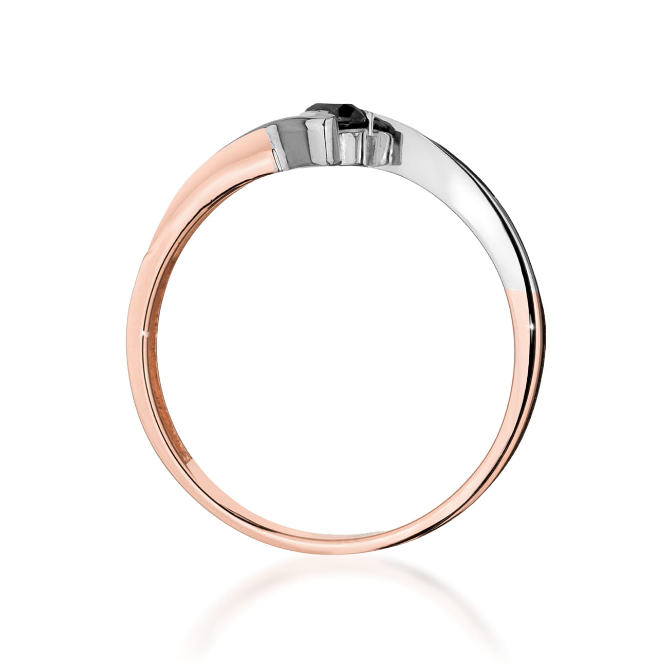 Inel Aur 14K W0177 Diamant Negru 0.12ct