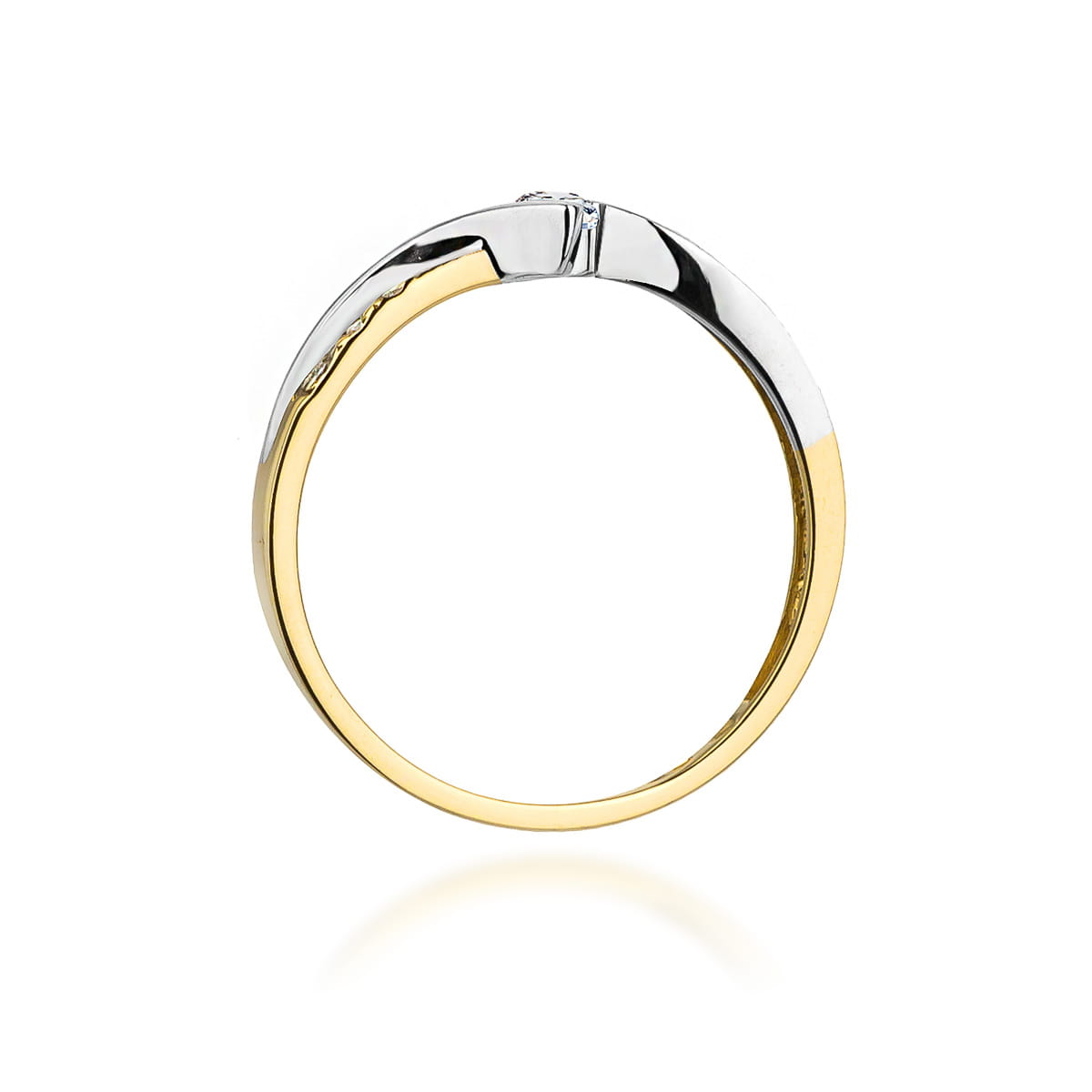 Inel Aur 9K cu Diamante Naturale 0.16 ct