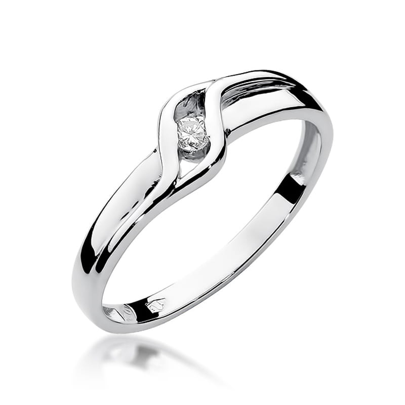Inel Aur 9K cu Diamant Natural 0.04 ct