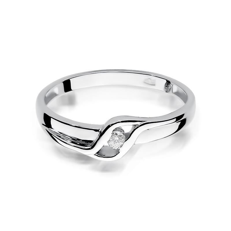 Inel Aur 9K cu Diamant Natural 0.04 ct