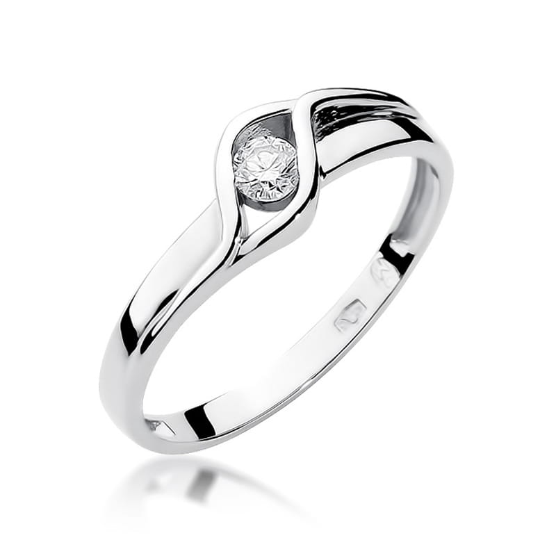 Inel Aur 9K cu Diamant Natural 0.10 ct