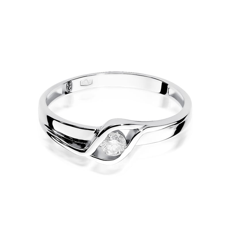 Inel Aur 9K cu Diamant Natural 0.10 ct