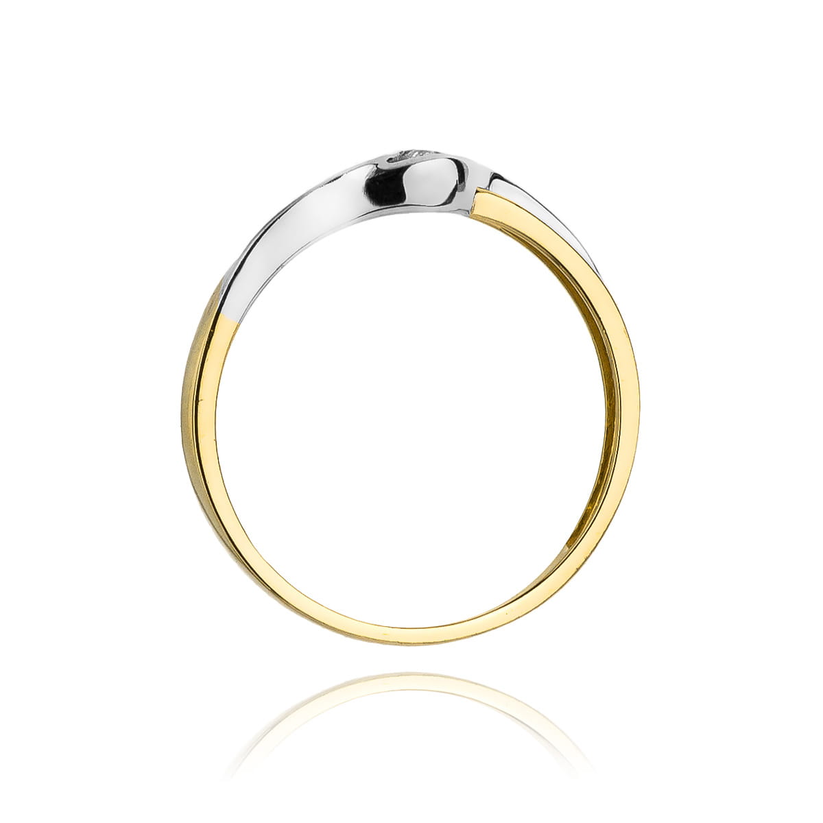 Inel Aur 9K cu Diamant Natural 0.04 ct