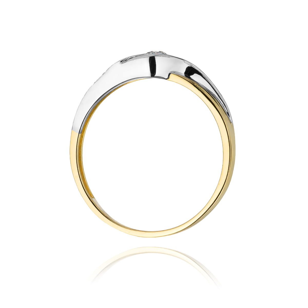 Inel Aur 9K cu Diamant Natural 0.10 ct