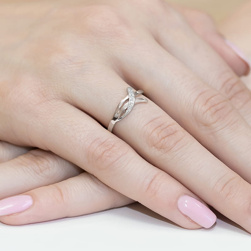 Inel Aur 9K cu Diamante Naturale 0.02 ct
