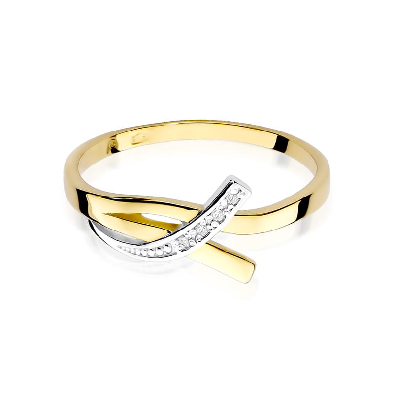 Inel Aur 9K cu Diamante Naturale 0.02 ct