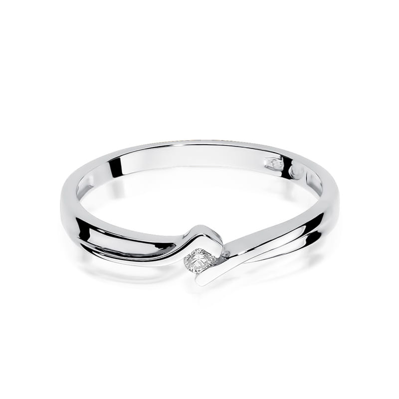 Inel Aur 9K cu Diamant Natural 0.04 ct