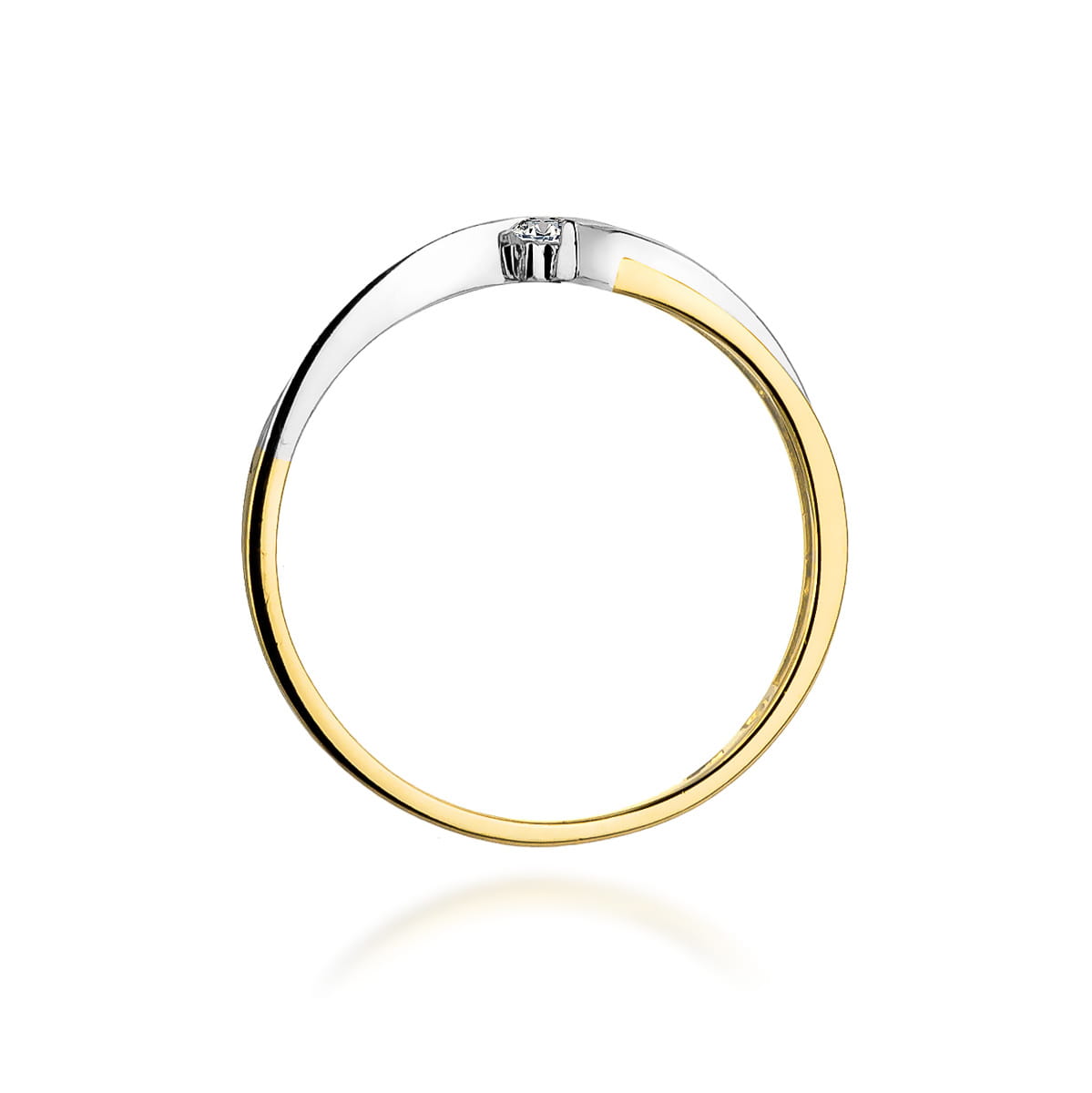 Inel Aur 9K cu Diamant Natural 0.04 ct