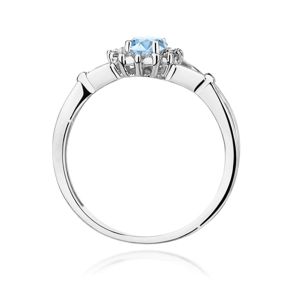 Inel Aur 14K cu Diamante Albastru de Laborator 0.62 ct