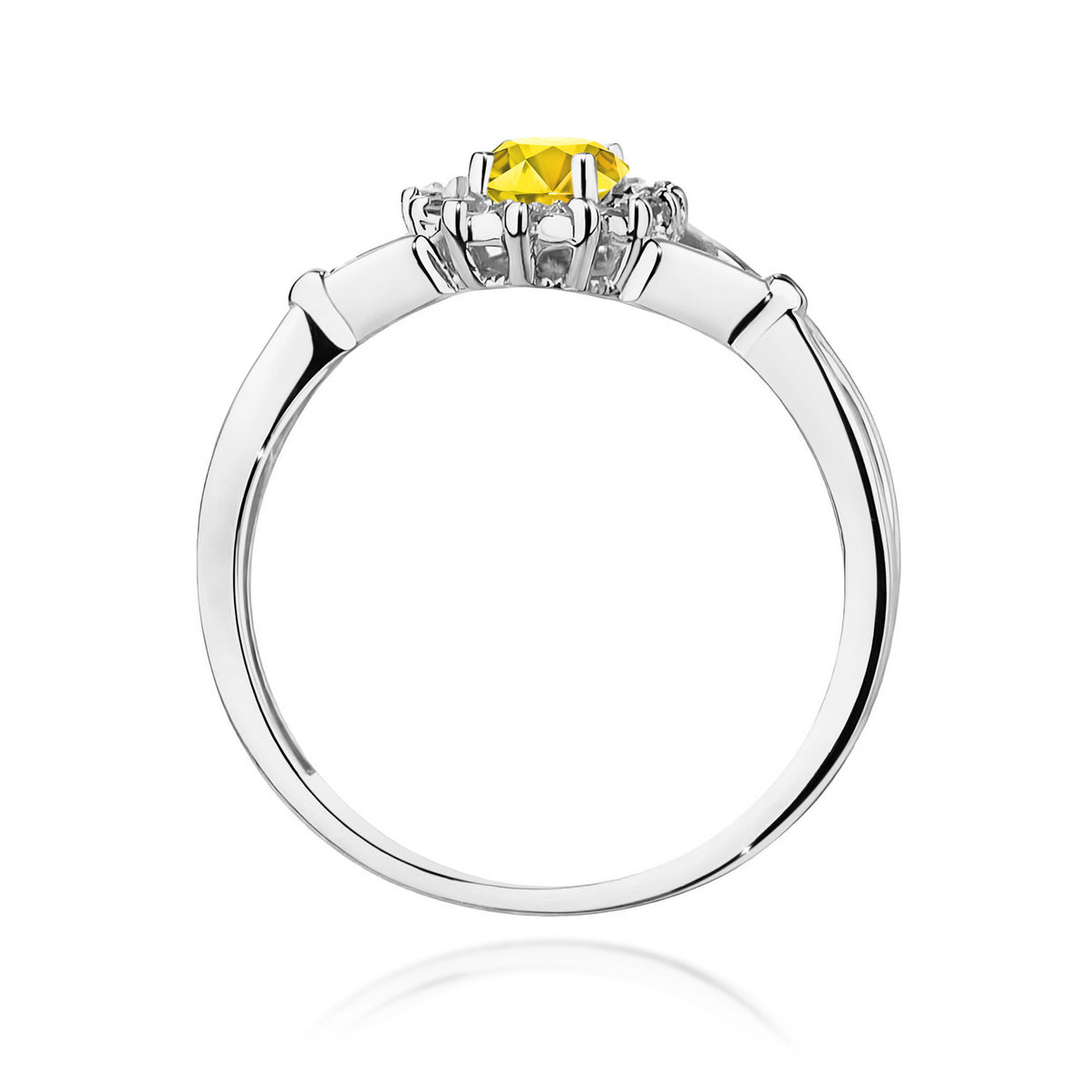 Inel Aur 14K cu Diamante Galben de Laborator 0.62 ct