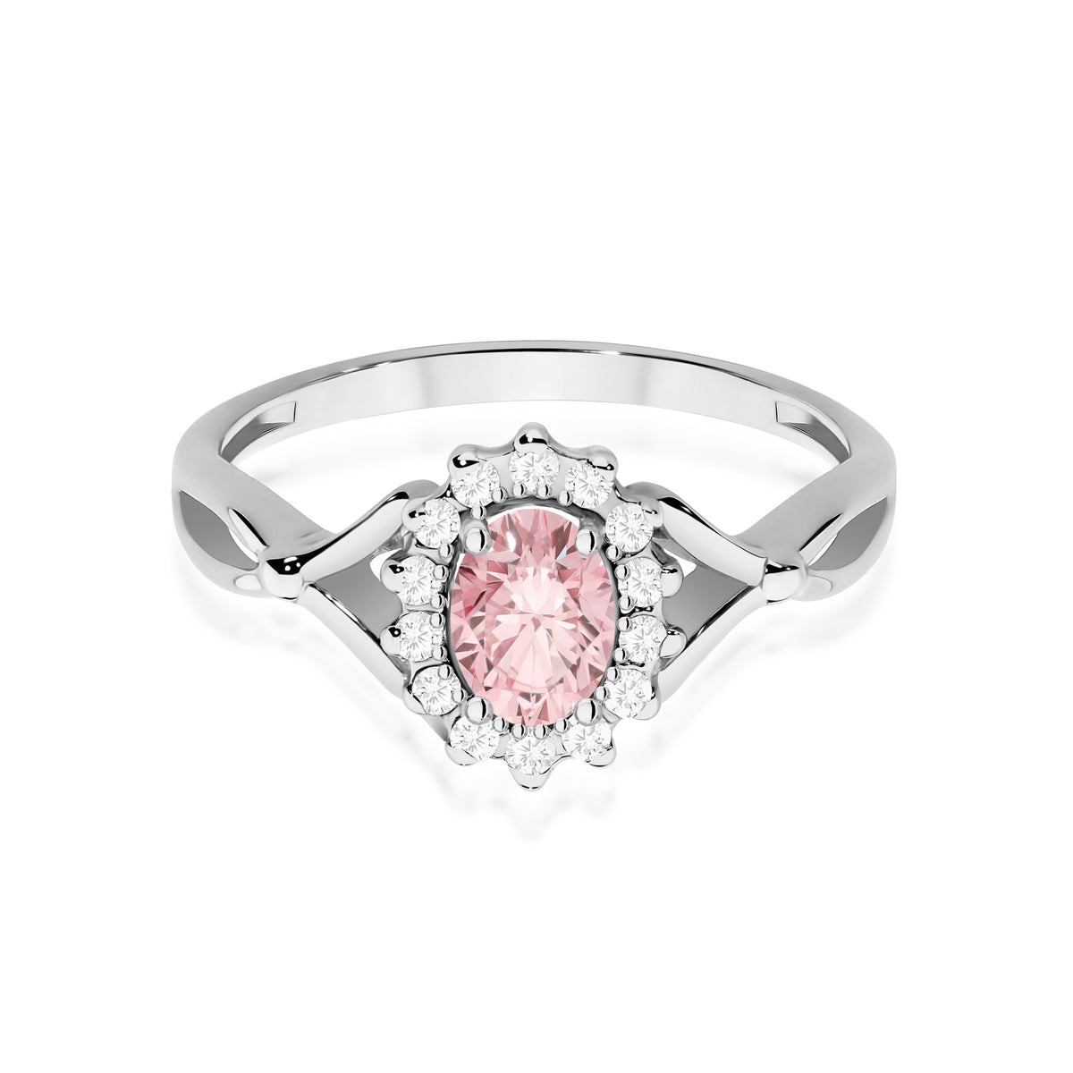 Inel Aur 9K cu Diamante Roz de Laborator 0.62 ct