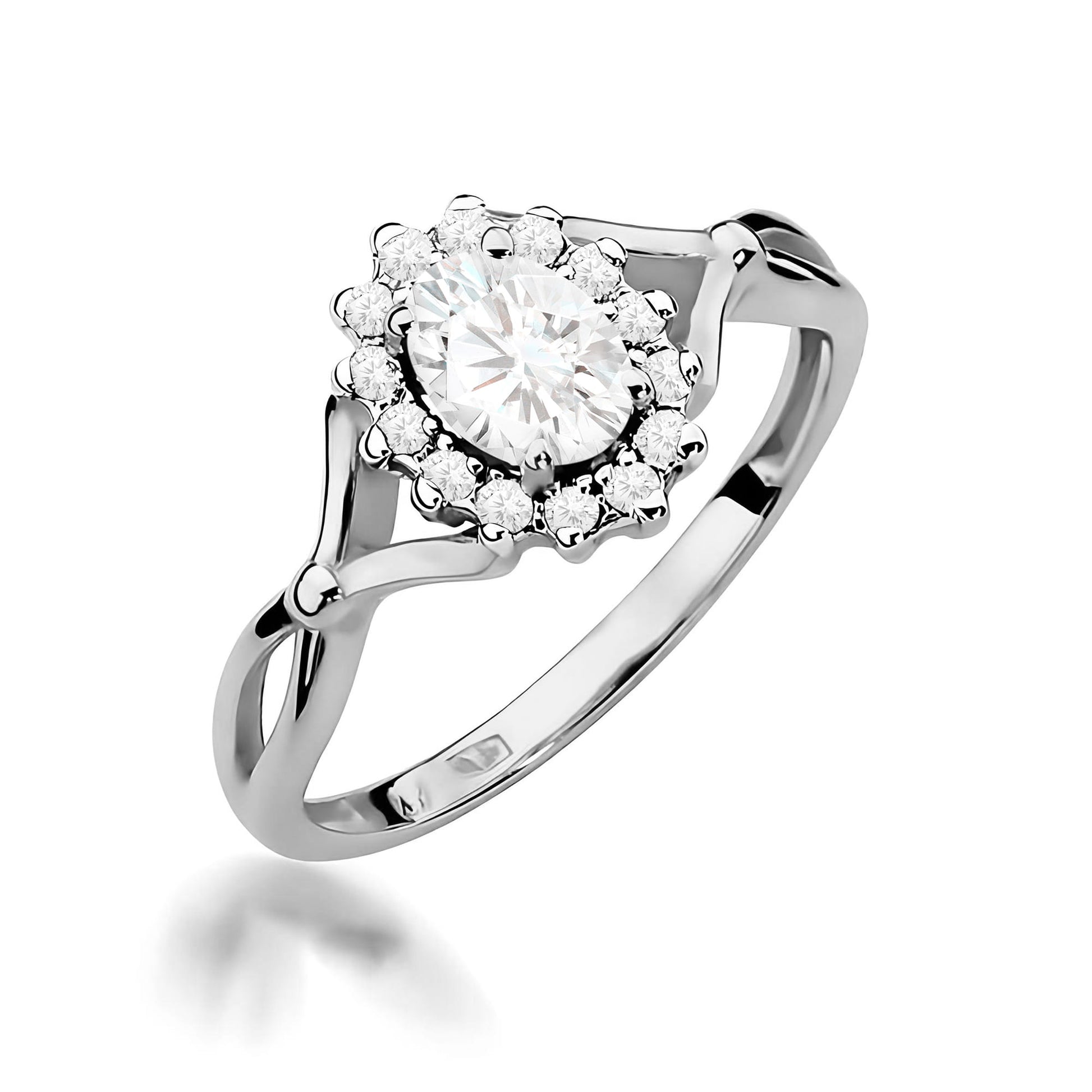Inel Aur 9K cu Diamante de Laborator 0.52 ct