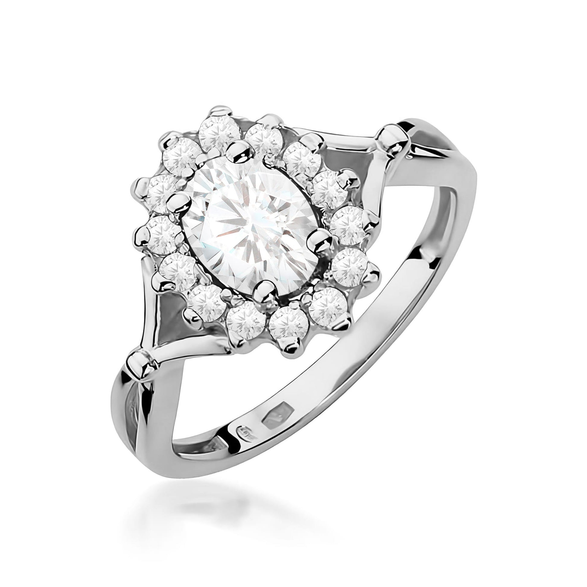 Inel Aur 9K cu Diamante de Laborator 0.98 ct