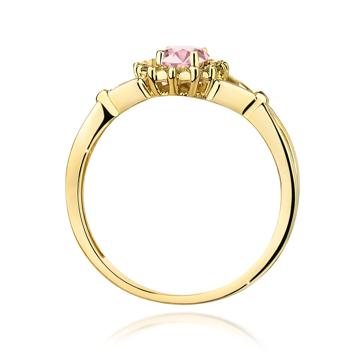 Inel Aur 9K cu Diamante Roz de Laborator 0.62 ct