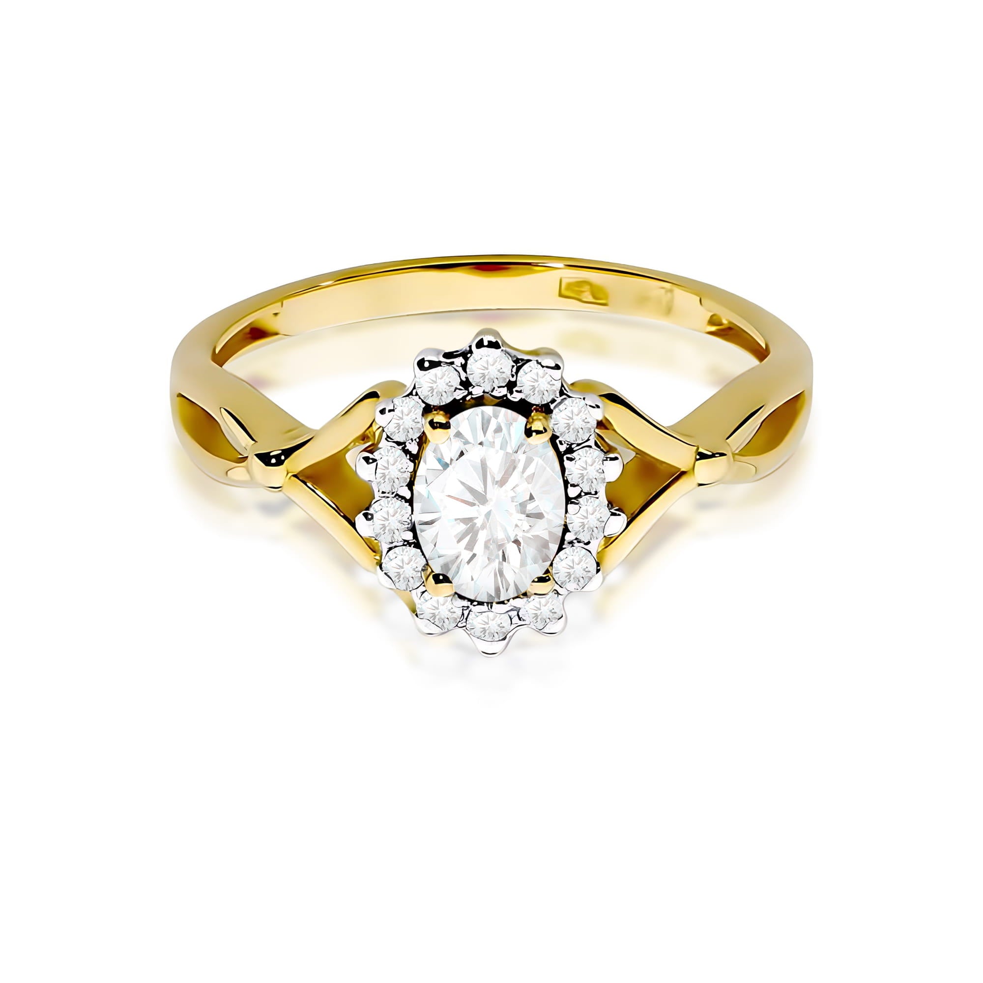 Inel Aur 9K cu Diamante de Laborator 0.52 ct