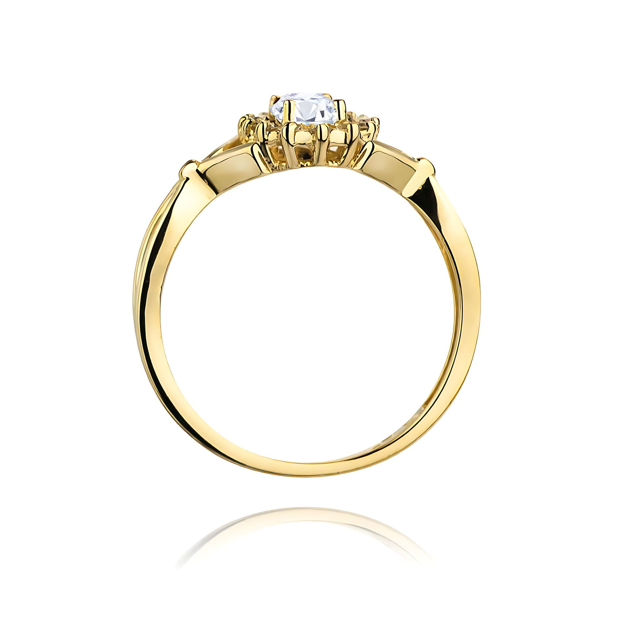 Inel Aur 9K cu Diamante de Laborator 0.52 ct