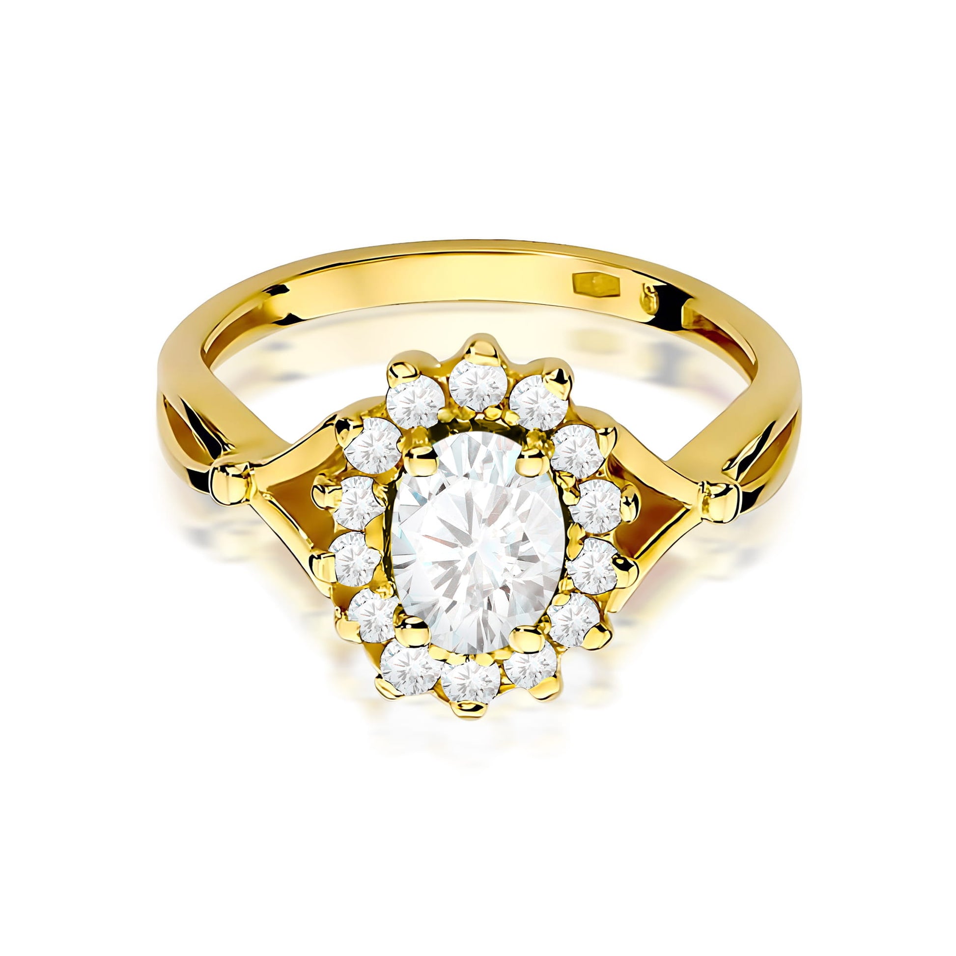 Inel Aur 9K cu Diamante de Laborator 0.98 ct
