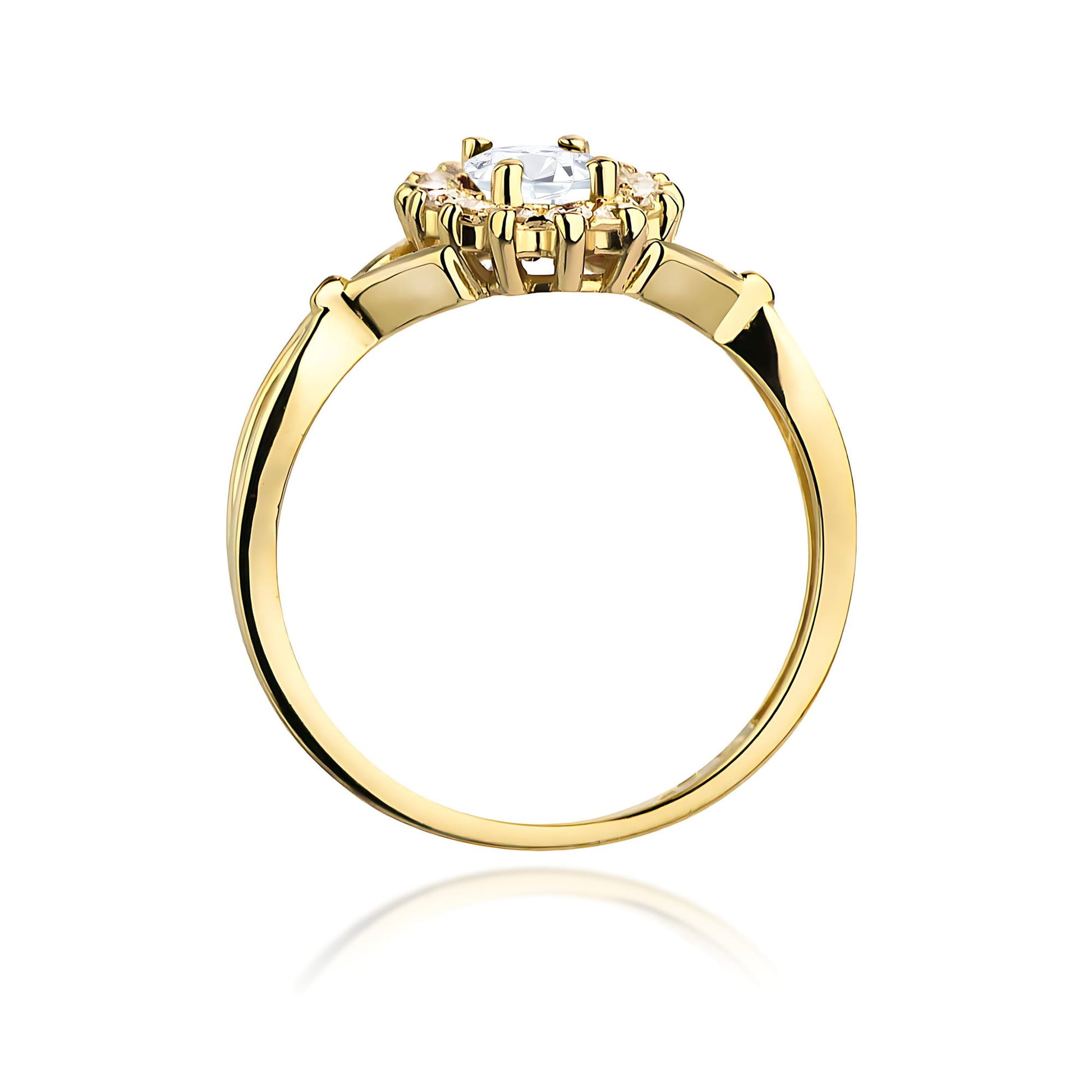 Inel Aur 9K cu Diamante de Laborator 0.98 ct