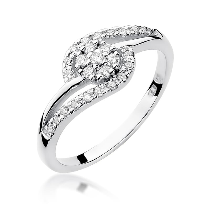Inel Aur 9K cu Diamante Naturale 0.17 ct