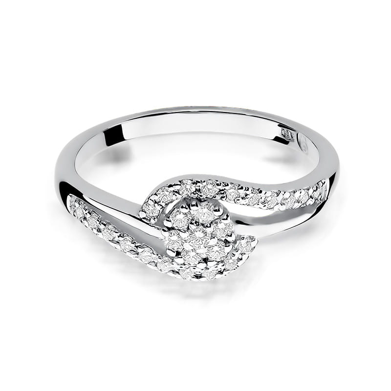 Inel Aur 9K cu Diamante Naturale 0.17 ct