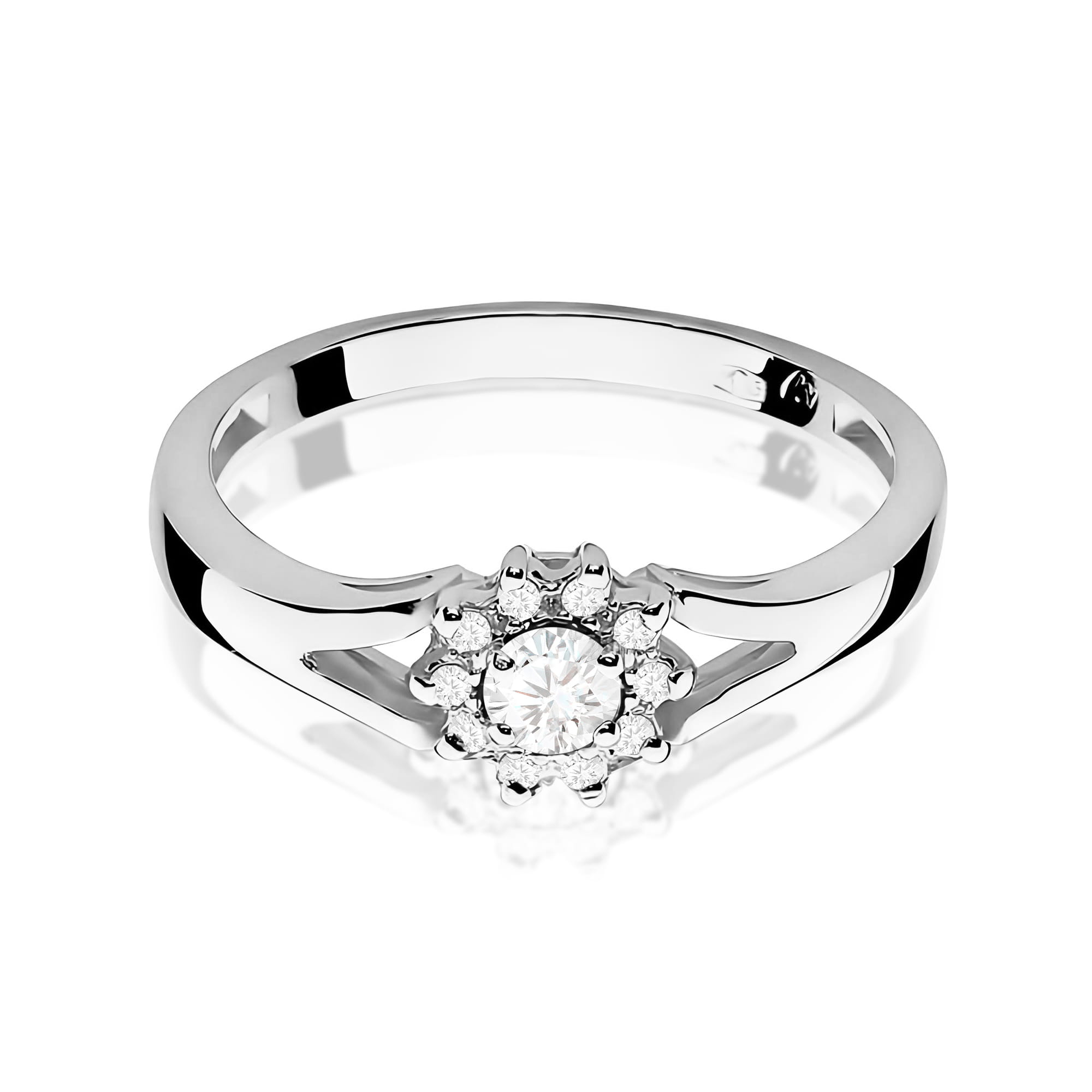 Inel Aur 9K cu Diamante Naturale 0.19 ct