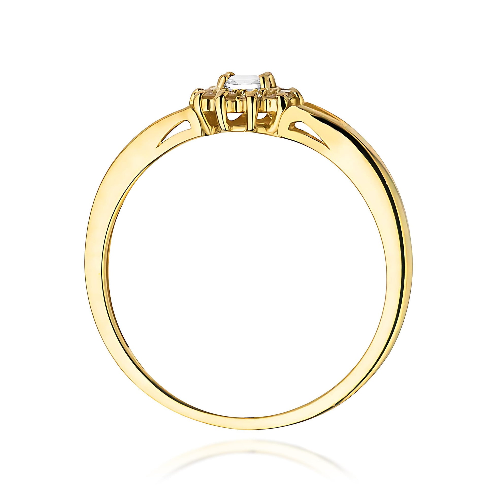 Inel Aur 9K cu Diamante Naturale 0.19 ct