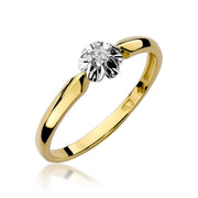 Inel Aur 9K cu Diamant Natural 0.04 ct