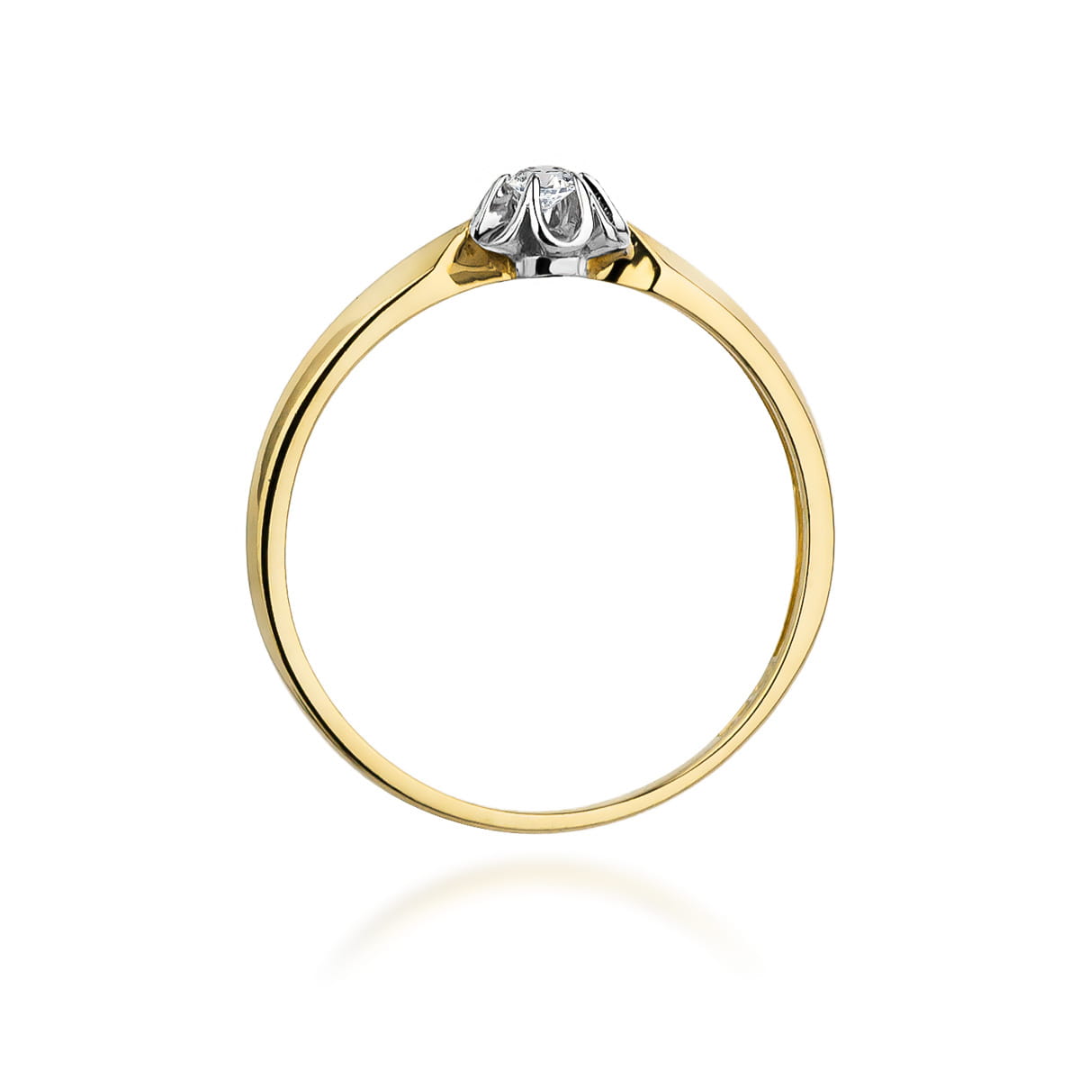 Inel Aur 9K cu Diamant Natural 0.04 ct