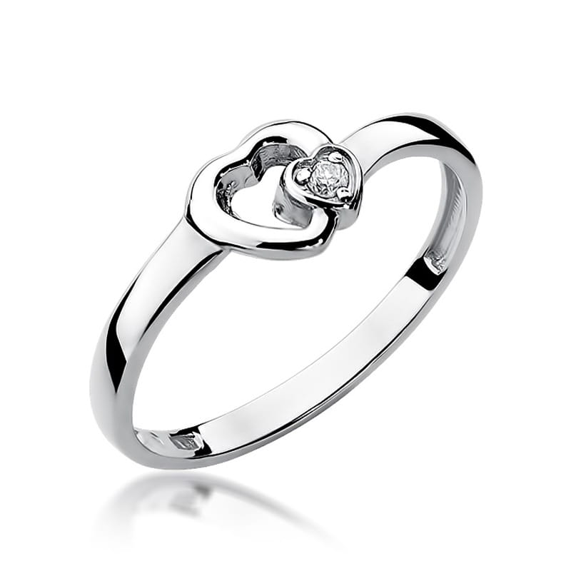Inel Aur 9K cu Diamant Natural 0.02 ct