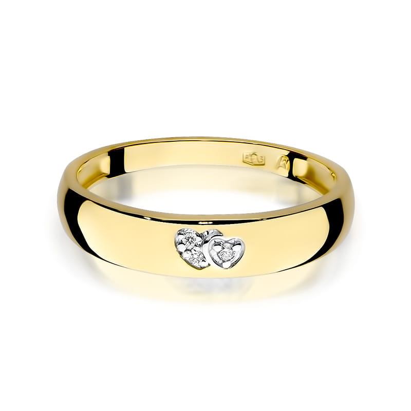 Inel Aur 9K cu Diamante Naturale 0.02 ct