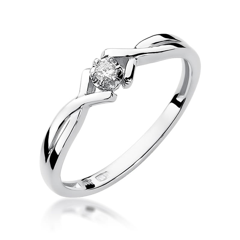 Inel Aur 9K cu Diamant Natural 0.04 ct
