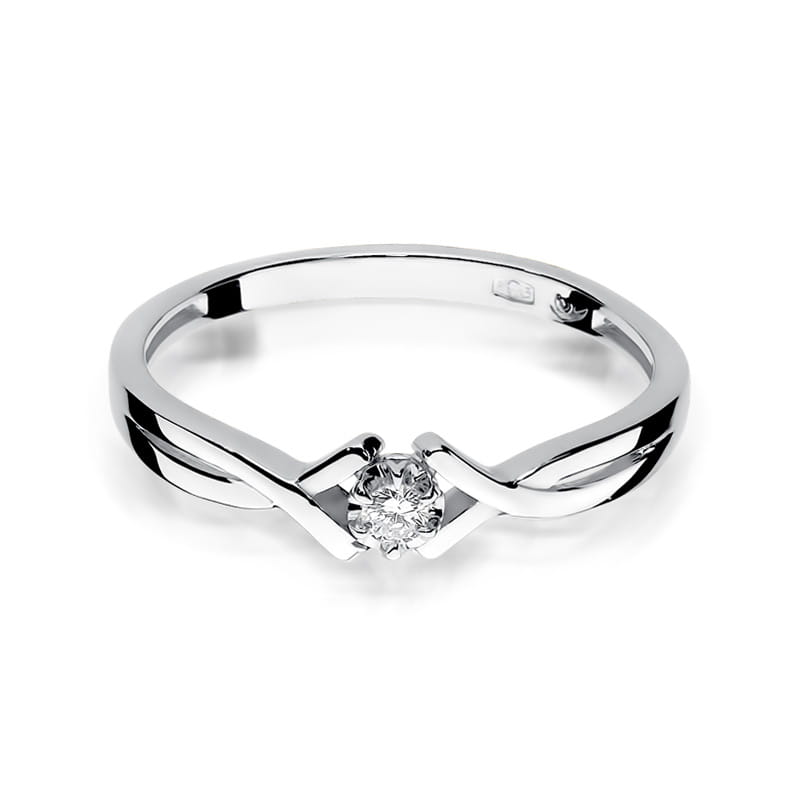 Inel Aur 9K cu Diamant Natural 0.04 ct