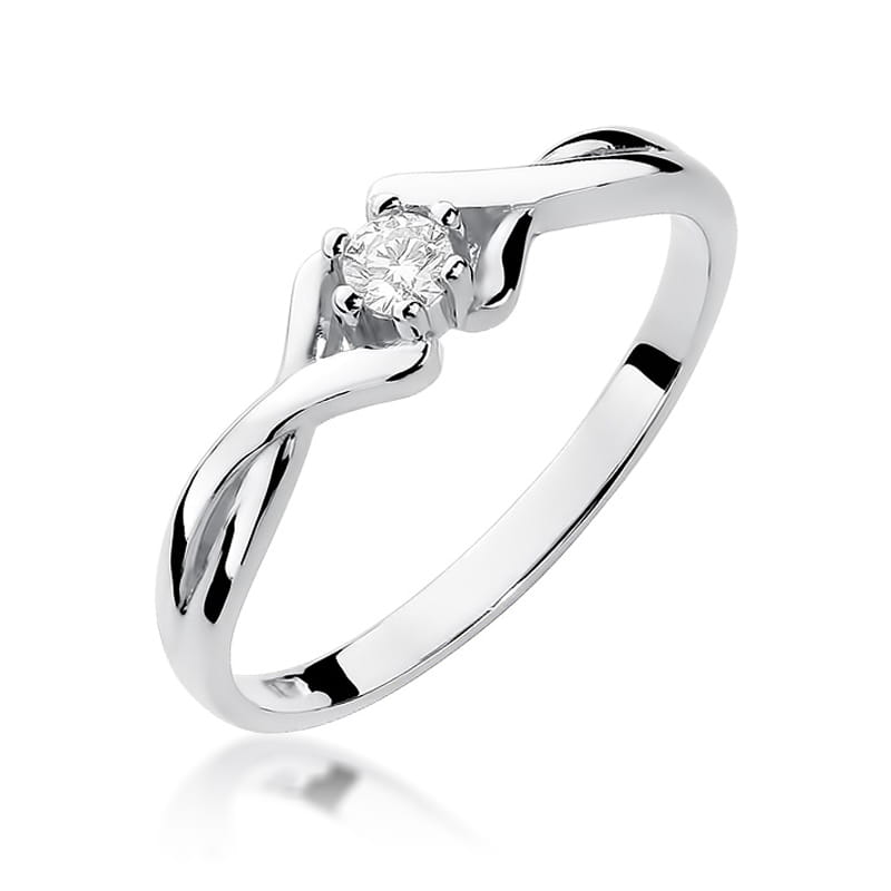 Inel Aur 9K cu Diamant Natural 0.08 ct