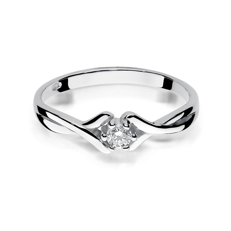 Inel Aur 9K cu Diamant Natural 0.10 ct