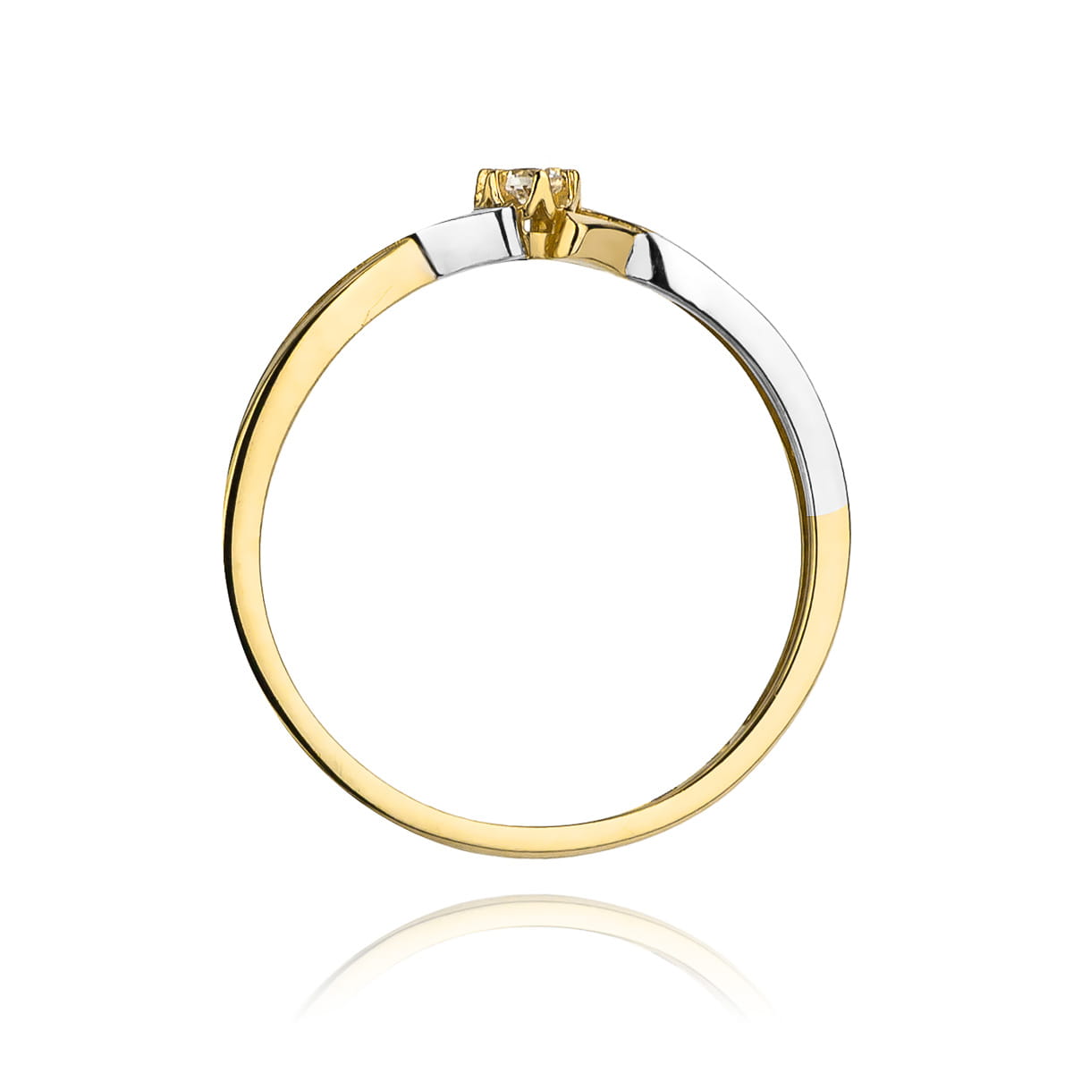 Inel Aur 9K cu Diamant Natural 0.04 ct