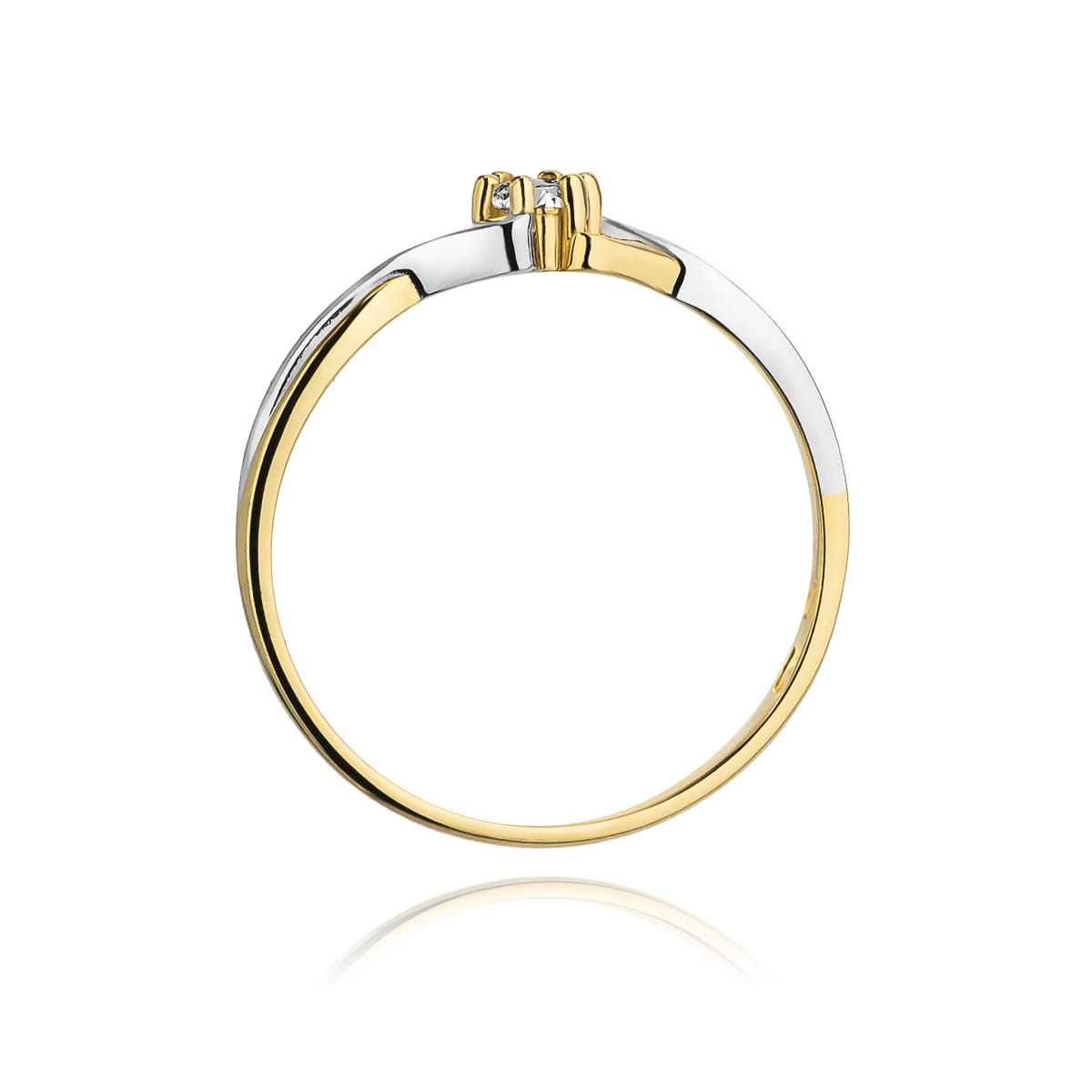 Inel Aur 9K cu Diamant Natural 0.08 ct