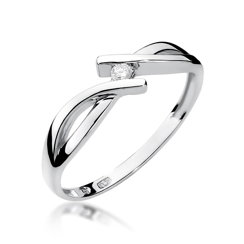 Inel Aur 9K cu Diamant Natural 0.04 ct