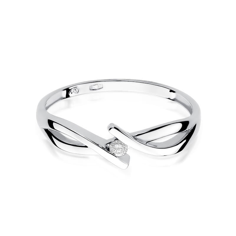 Inel Aur 9K cu Diamant Natural 0.04 ct