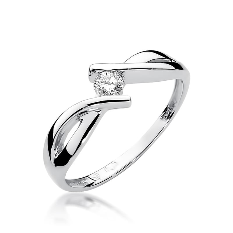 Inel Aur 9K cu Diamant Natural 0.08 ct