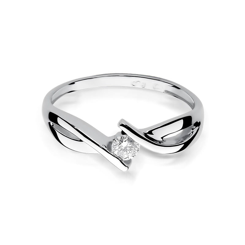 Inel Aur 9K cu Diamant Natural 0.08 ct