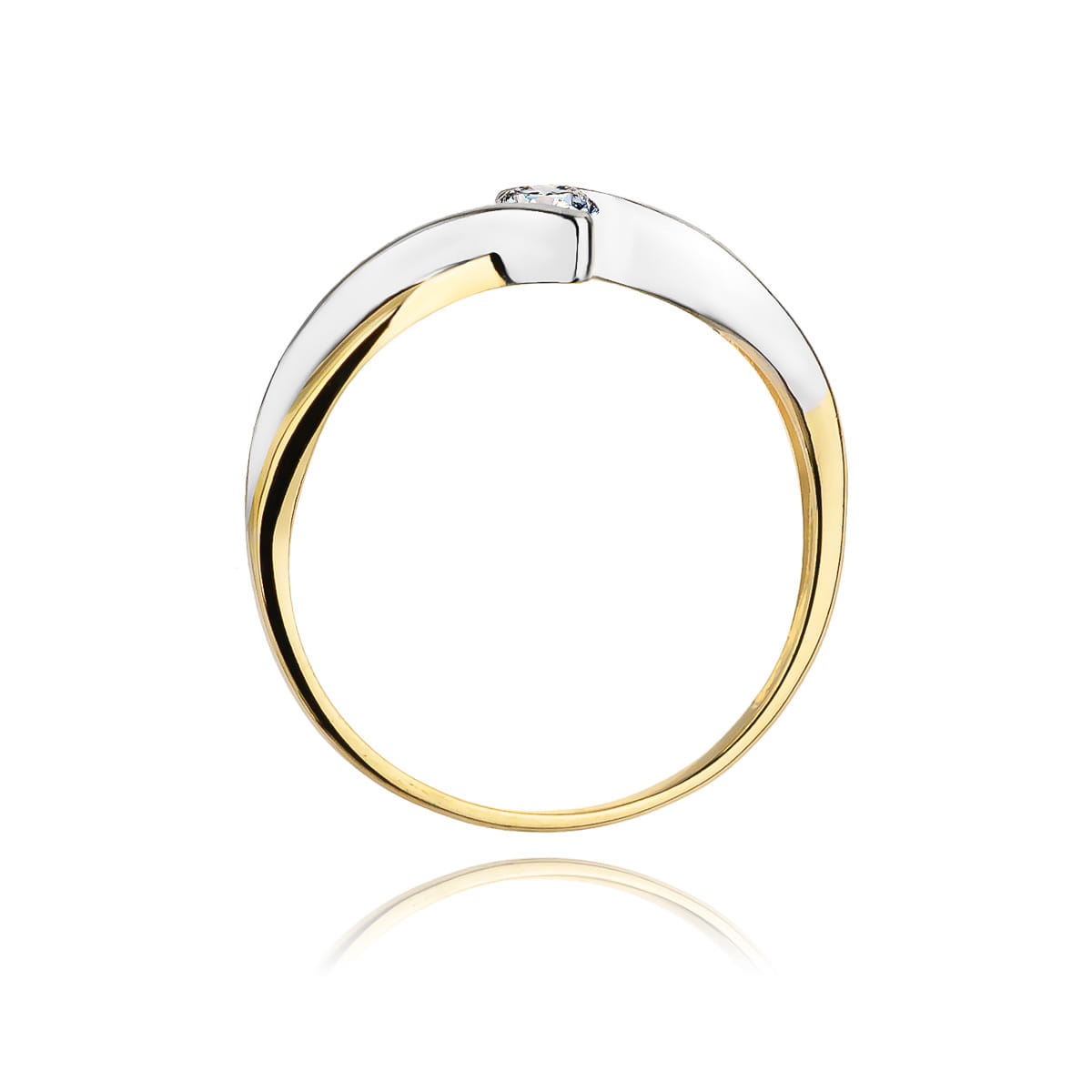 Inel Aur 9K cu Diamant Natural 0.08 ct