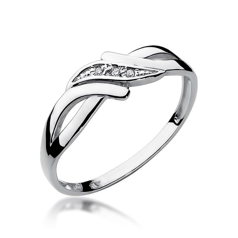 Inel Aur 9K cu Diamante Naturale 0.02 ct