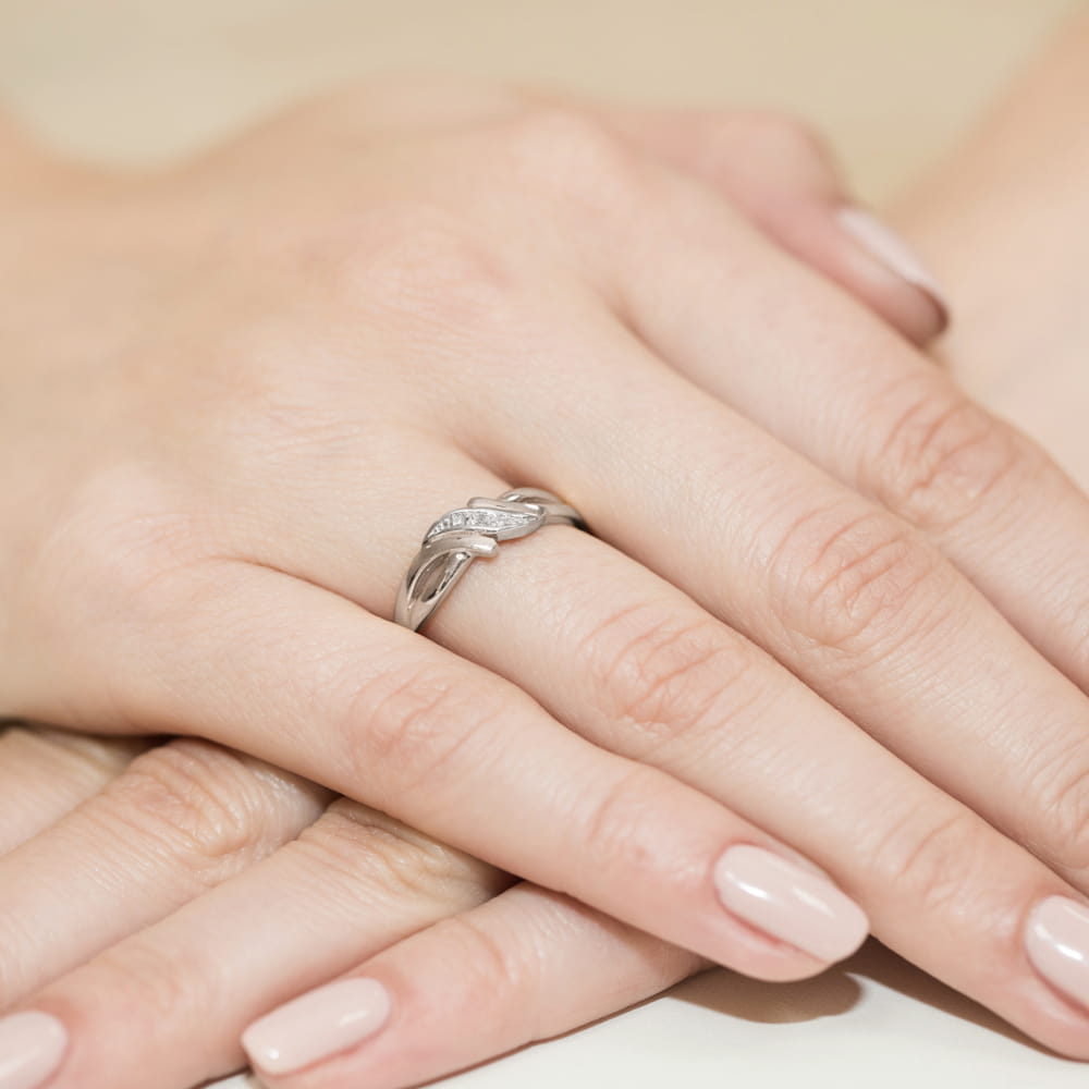 Inel Aur 9K cu Diamante Naturale 0.02 ct