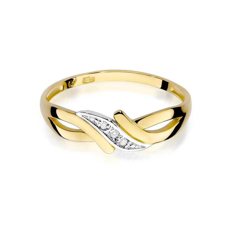 Inel Aur 9K cu Diamante Naturale 0.02 ct