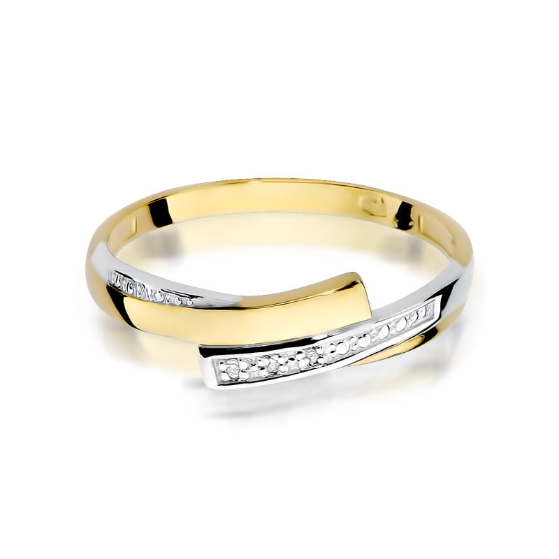 Inel Aur 9K cu Diamante Naturale 0.02 ct